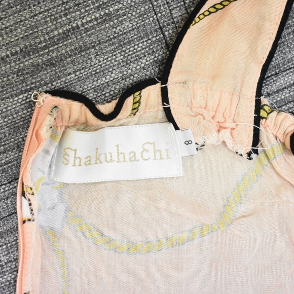 Shakuhachi Size 8 | Mini Vintage Going Out Print Women’s  Belt Dress - Picture 7 of 9